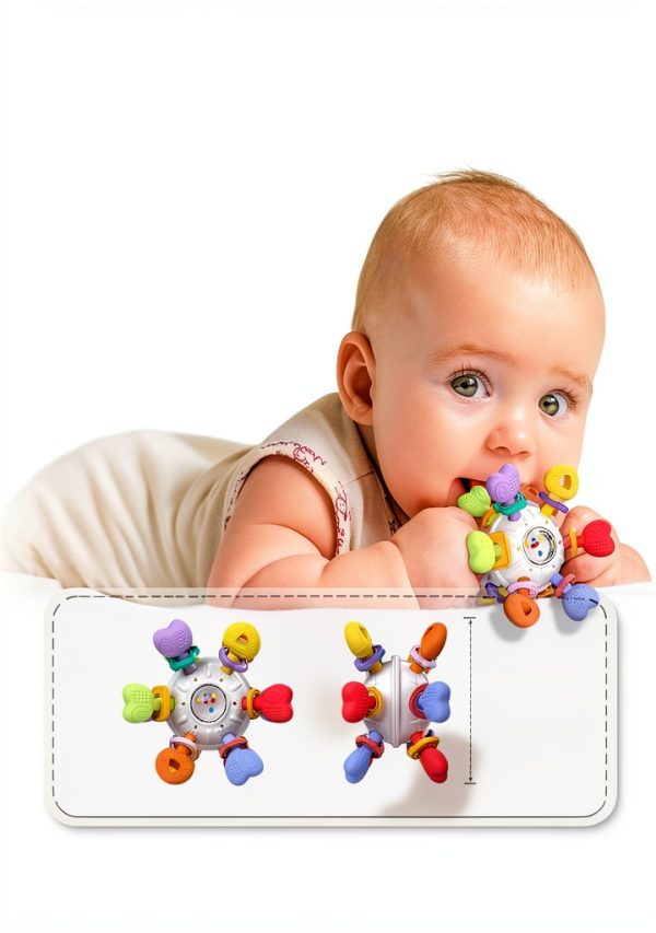 Baby Teething Rattle IBABT Silicone Design 6‑12mo-6