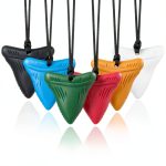 Autism Chew Toys Silicone Shark Tooth Necklace-0
