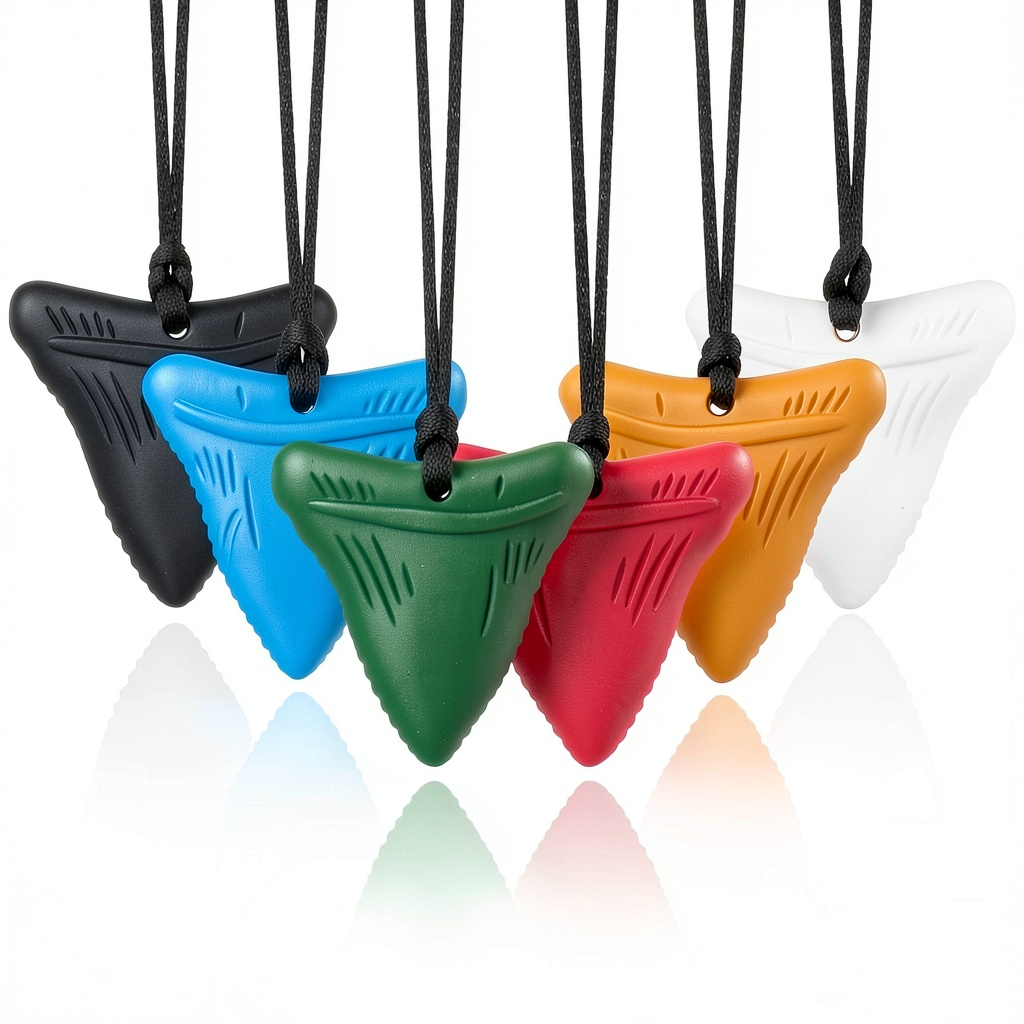 Shark tooth sensory chew necklace