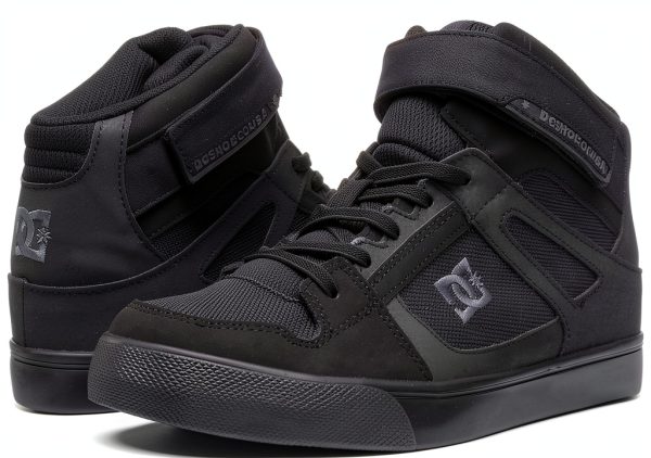 DC Kids Skateboarding Shoes Black Camo Unisex-6