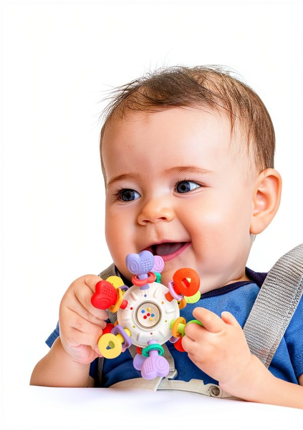 Baby Teething Rattle IBABT Silicone Design 6‑12mo-1