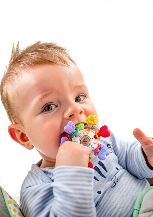 Baby Teething Rattle IBABT Silicone Design 6‑12mo-2