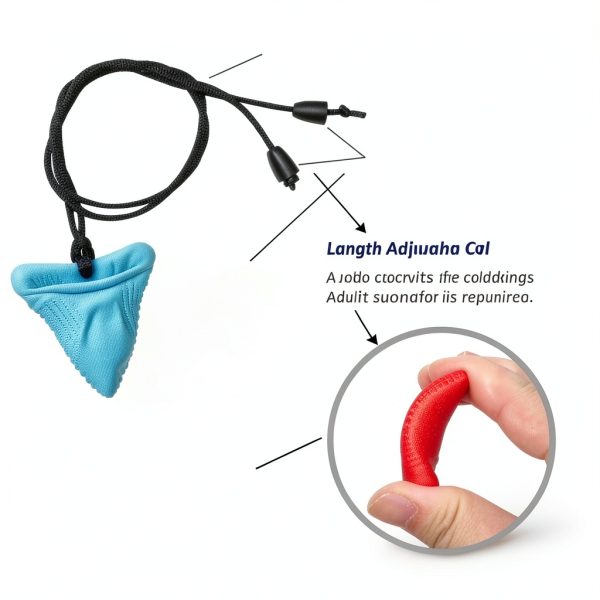 Autism Chew Toys Silicone Shark Tooth Necklace-3