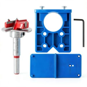 35mm Concealed Hinge Jig Kit Bestgle Plastic Jig with Forstner Bit-0