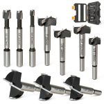 Forstner Drill Bit Set Lytool 10 Piece Carbide Tipped Woodworking Bits-0