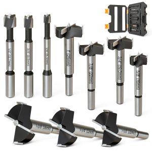 Forstner Drill Bit Set Lytool 10 Piece Carbide Tipped Woodworking Bits-0