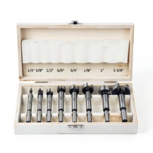 HPHOPE Forstner Bit Set 8Pcs - Forstner Bits for Wood, Wood Drilling with Storage Case-0