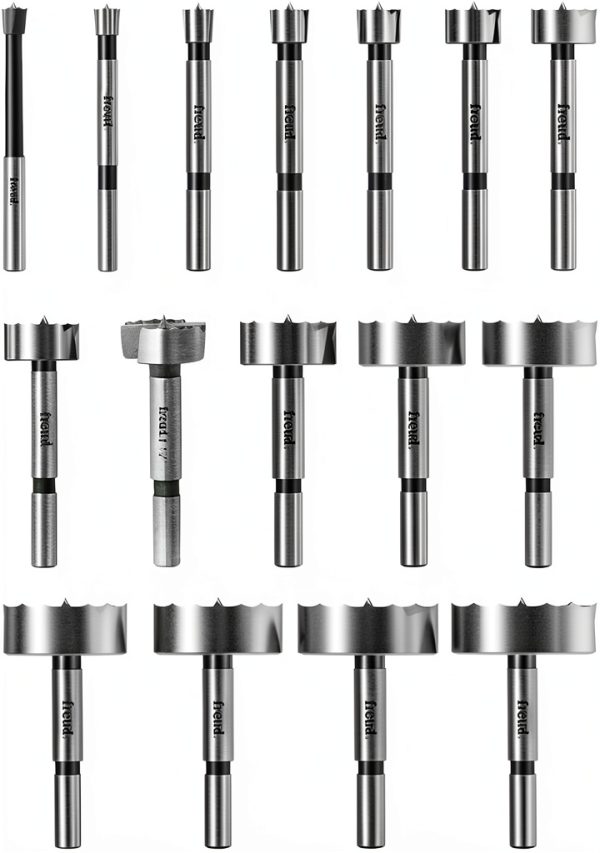 Freud PB-100: 1/4" to 2-1/8" (Dia.) 16 Pcs. Forstner Bit Set-1