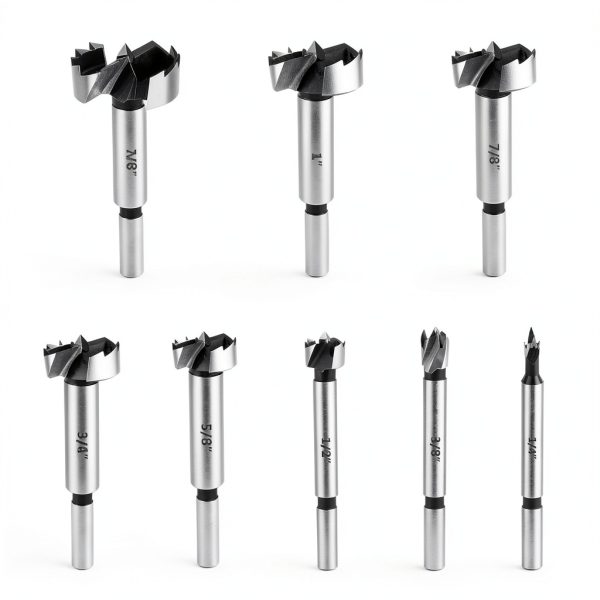 HPHOPE Forstner Bit Set 8Pcs - Forstner Bits for Wood, Wood Drilling with Storage Case-1