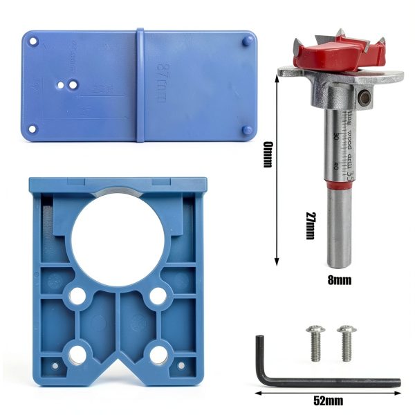 35mm Concealed Hinge Jig Kit Bestgle Plastic Jig with Forstner Bit-1