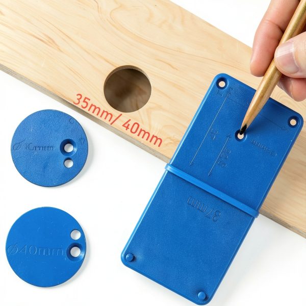 35mm Concealed Hinge Jig Kit Bestgle Plastic Jig with Forstner Bit-4
