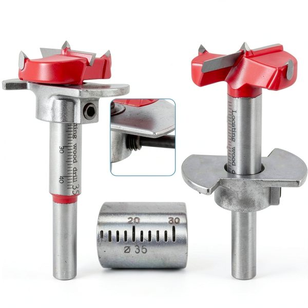 35mm Concealed Hinge Jig Kit Bestgle Plastic Jig with Forstner Bit-2
