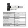 Forstner Drill Bits 40mm (1-9/16 inch) Tungsten Carbide Upgraded Version 3-Cutter Higher Hardness Wood Hole Saw Auger Opener Woodworking Drilling Tool Wood Cutter-2
