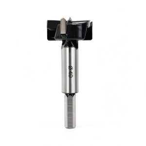 Forstner Drill Bits 40mm (1-9/16 inch) Tungsten Carbide Upgraded Version 3-Cutter Higher Hardness Wood Hole Saw Auger Opener Woodworking Drilling Tool Wood Cutter-0