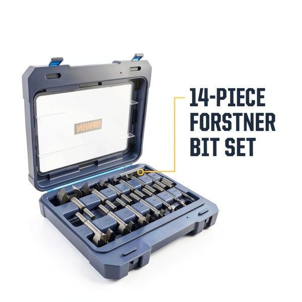 IRWIN Marples Forstner Bit Set, Wood Drill Bits, Made of Carbon Steel, Ideal for Fine Woodworking, Cabinet-making and more, 14 Pieces (1966893)-2