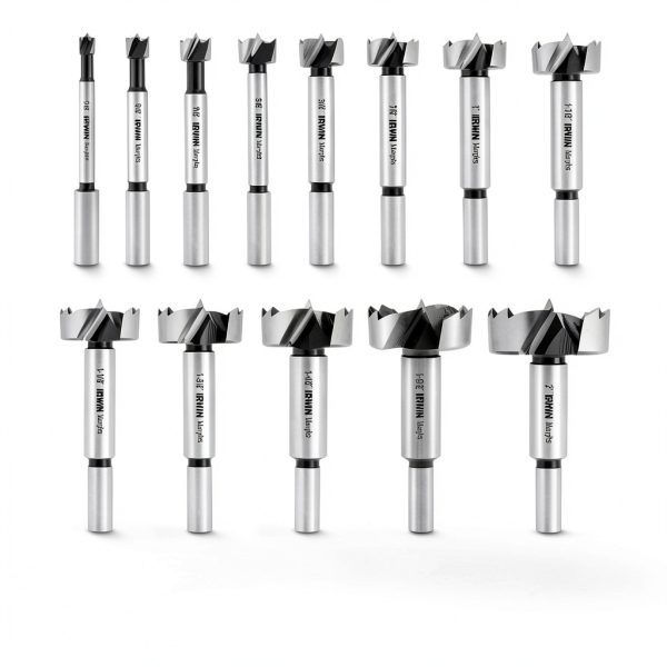 IRWIN Marples Forstner Bit Set, Wood Drill Bits, Made of Carbon Steel, Ideal for Fine Woodworking, Cabinet-making and more, 14 Pieces (1966893)-3